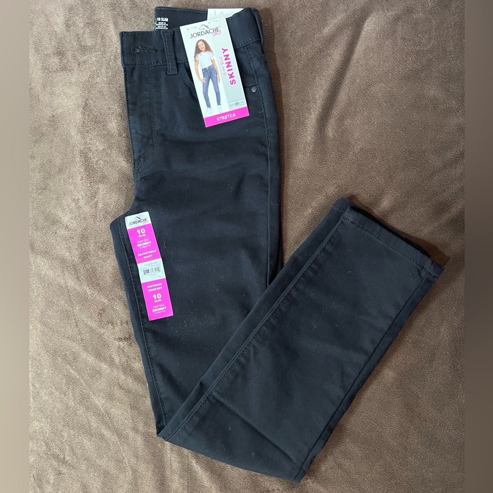 NWT - Jordache Girls’ Black Stretch Skinny Jeans Size 10